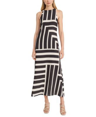 Donna Morgan - Women's Striped Sleeveless Maxi Dress