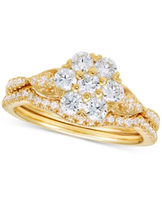 Macy's - Diamond Flower Cluster Bridal Set (1 ct. t.w.) in 14k Gold