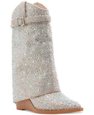 Madden Girl - Joe-R Cuffed Wedge Western Dress Booties