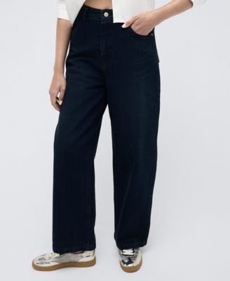 Kenneth Cole - Women's High-Rise Barrel-Leg Denim Jeans