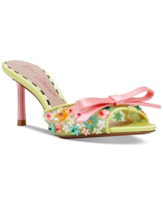Betsey Johnson - Women's Naddia Ditzy Floral Stiletto Slip-On Mules