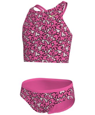 Nike - Big Girls Spider-Back Midkini Swimsuit, 2 Piece Set