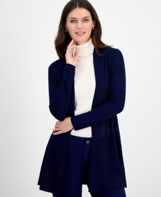 Anne Klein - Open-Front Longline Cardigan