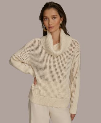Donna Karan New York - Women's Cutout Sequin Turtleneck Sweater