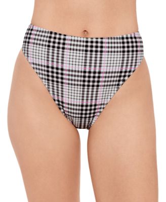 Salt + Cove - Juniors' Plaid High-Waist Bikini Bottoms, Exclusively at Macy's