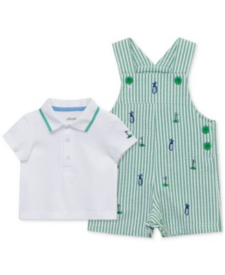 Little Me - Baby Boys Cotton Golf Polo Shirt & Shortall, 2 Piece Set