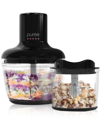 Tzumi - Puree 8.5-Cup Food Processor with Stainless Steel Blades, Black