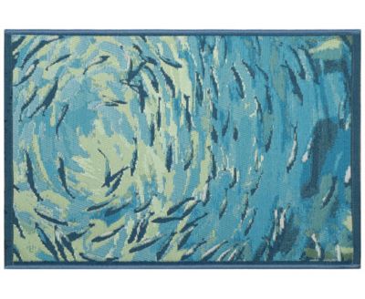 Liora Manne' - Esencia Fish to Go Blue Rug Collection