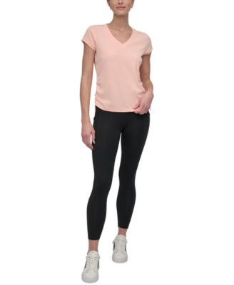 DKNY - Women's Crewneck Short-Sleeve Side-Ruched Top