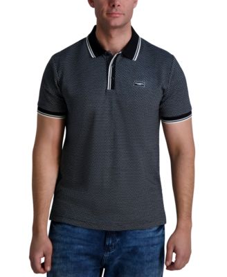 KARL LAGERFELD PARIS - Men's Slim-Fit Textured Performance Polo Shirt