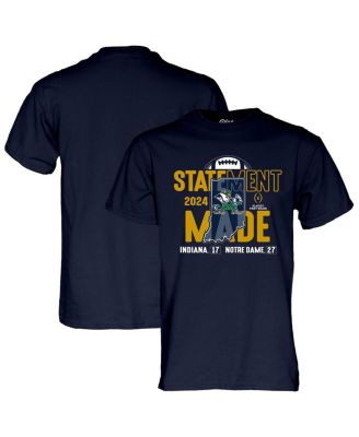 Blue 84 - Men's Navy Notre Dame Fighting Irish 2024 College Football Playoff First Round Statement Made Score T-Shirt