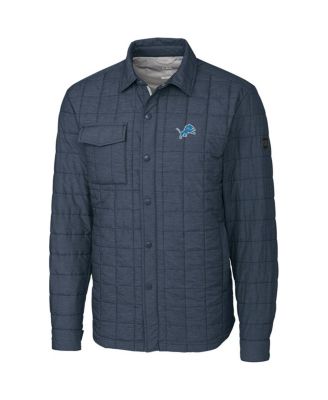 Cutter & Buck - Men's Charcoal Detroit Lions Big Tall Rainier Shirt Jacket