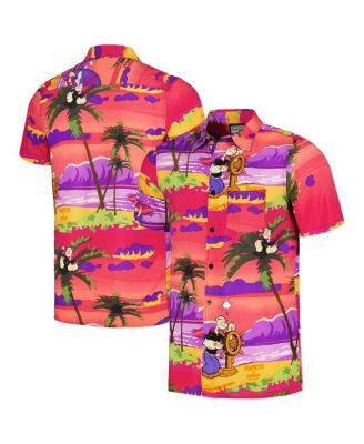 Reason - Men's and Women's  Pink Popeye Sunset Button-Up Shirt