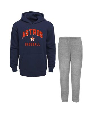 Outerstuff - Baby Boys and Girls Navy/Heather Gray Houston Astros Play by Play Pullover Hoodie Pants Set