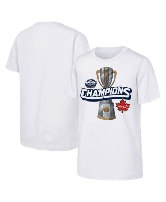 Outerstuff - Big Boys and Girls White Canada 2025 4 Nations Face-Off Champions T-Shirt