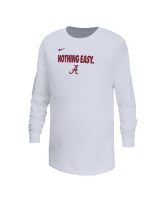 Nike - Big Boys and Girls White Alabama Crimson Tide 2025 Legend Bench Long Sleeve T-Shirt