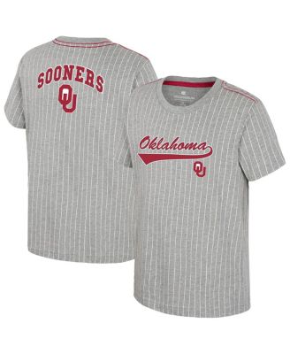 Colosseum - Big Boys and Girls&nbsp;Heather Gray Oklahoma Sooners Airball Baseball T-Shirt