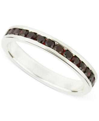 Macy's - Garnet Accent Ring in Sterling Silver