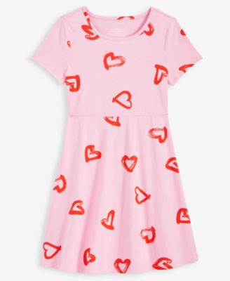 Epic Threads - Little & Big Girls Heart-Print Skater Dress