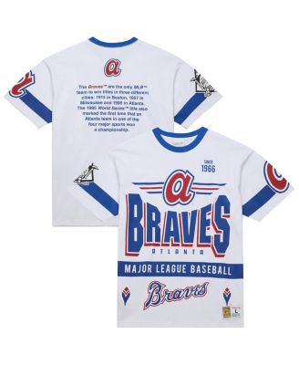 Mitchell & Ness - Men's White Atlanta Braves Cooperstown Collection Team Origins Premium T-Shirt
