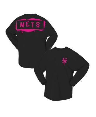 Fanatics - Women's Black New York Mets Neon Jersey Long Sleeve T-Shirt