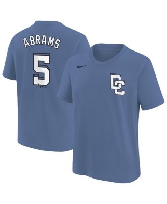 Nike - Big Boys and Girls CJ Abrams Blue Washington Nationals Fuse City Connect Name Number T-shirt