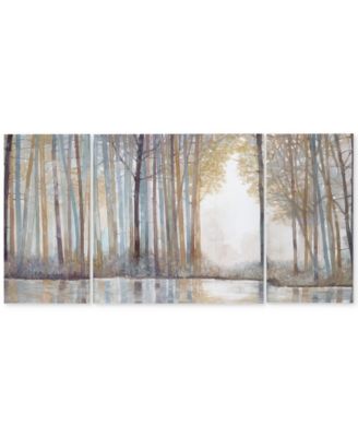 Madison Park - Forest Reflections 3-Pc. Gel-Coated Canvas Print Set