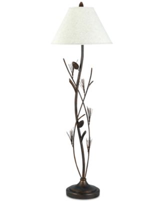 Cal Lighting - 150W 3-Way Pine Twig Iron Floor Lamp