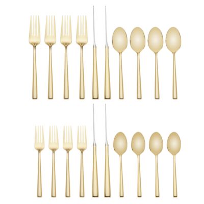kate spade new york - kate spade NEW YORK Malmo Gold 20pc flatware set