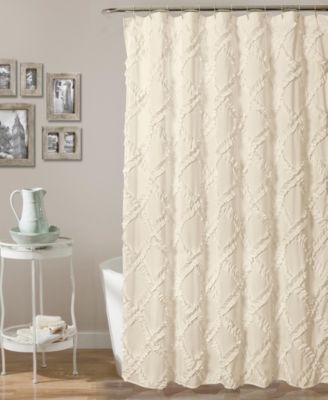 Lush Décor - Ruffle Diamond 72" x 72" Shower Curtain