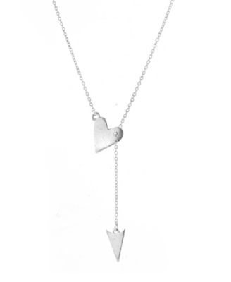 ADORNIA - Heart Arrow Lariat Necklace