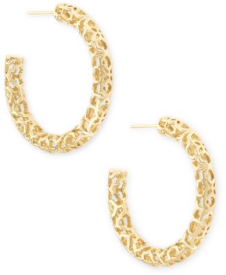 Kendra Scott - Medium Openwork Tubular Hoop Earrings, 1.41"