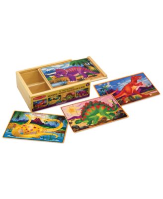 Melissa and Doug - Kids Toy, Dinosaurs Puzzles in a Box