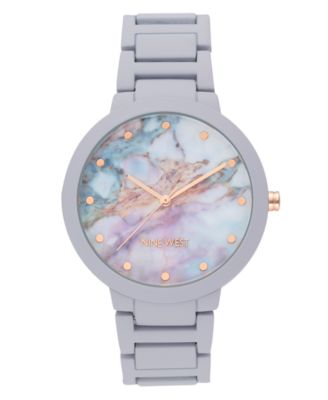 Nine West - Lavender Rubberized Bracelet Watch, 40.5mm