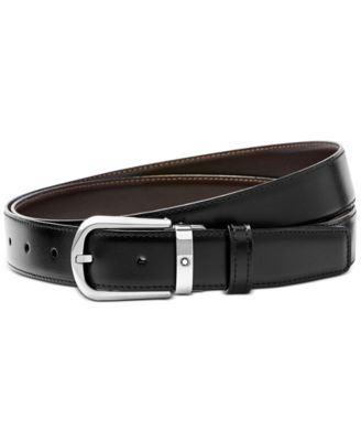 Montblanc - Men's Horseshoe Buckle Reversible Leather Belt