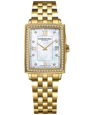 Raymond Weil - Women's Swiss Toccata Diamond (1/5 ct. t.w.) Gold PVD Stainless Steel Bracelet Watch 23x35mm