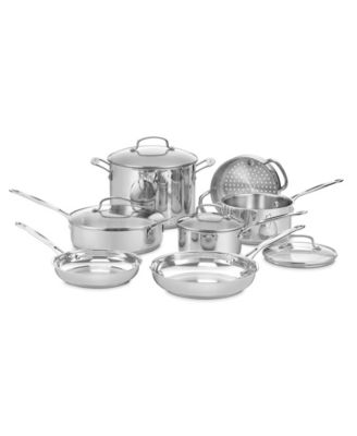 Cuisinart - Chef's Classic Stainless Steel 11-Piece Cookware Set