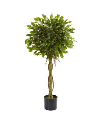 Nearly Natural - 4' Ficus Topiary UV-Resistant Indoor/Outdoor Artificial Tree