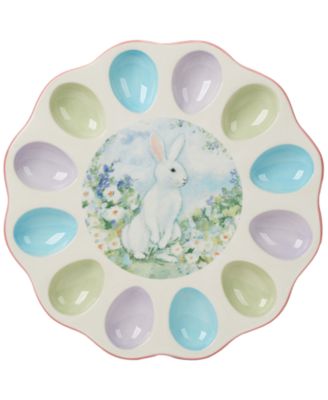 Certified International - Easter Morning Deviled Egg Plate