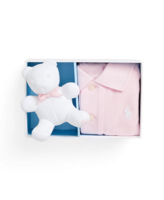 Polo Ralph Lauren - Baby Boys Cotton Mesh Polo Shirt & Bear Gift Box Set