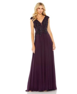 Mac Duggal - Embellished-Top Gown