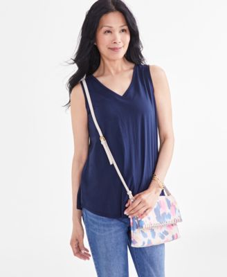 Style & Co - Women's Solid-Color Jersey V-Neck Tank Top