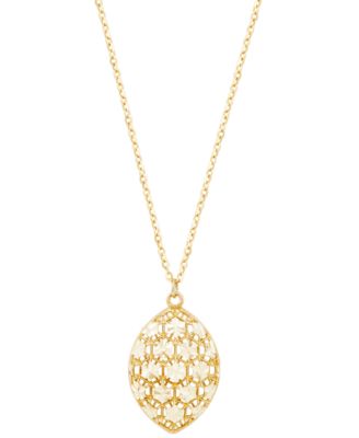 Italian Gold - Star & Lattice Openwork Pendant Necklace in 14k Gold, 16" + 2" extender