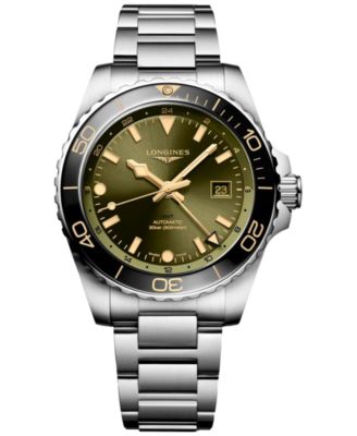 Longines - Men's Swiss Automatic Hydroconquest GMT Stainless Steel Bracelet Watch 43mm
