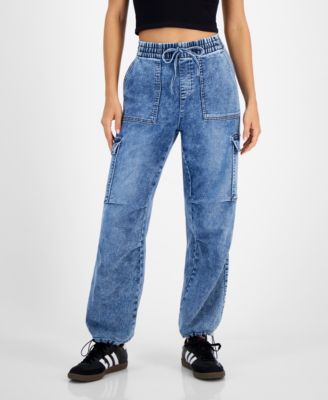 Vanilla Star - Juniors' High-Rise Drawstring-Waist Cargo Pants