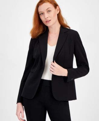Anne Klein - Single-Button Notched-Lapel Blazer