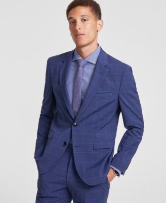 Hugo Boss - Men's Modern-Fit Windowpane Check Suit Jacket