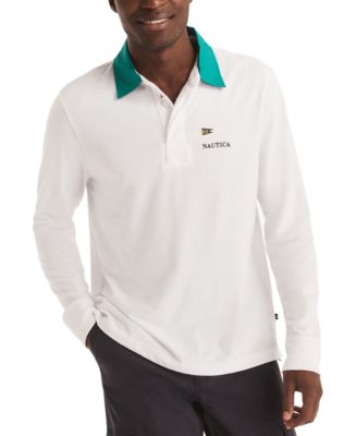 Nautica - Men's Classic-Fit Rugby Long-Sleeve Polo Shirt