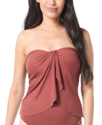 Vince Camuto - Riviera Strapless Draped Tankini Top