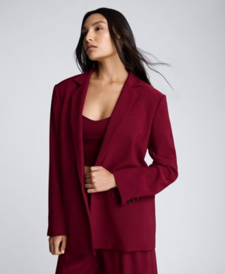 Kenneth Cole - Women's Urban Stretch One-Button Boyfriend Jacket